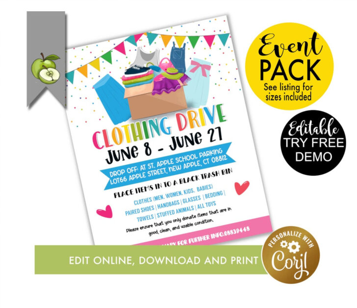 Free Printable Clothing Drive Flyer Template