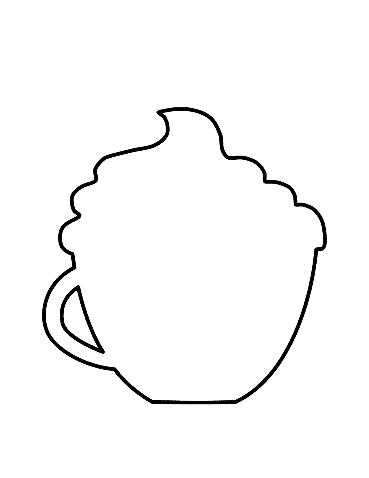 Coffee Cup Cream - Free Printable Template | Planerium intended for Free Printable Coffee Mug Template