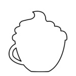 Coffee Cup Cream   Free Printable Template | Planerium With Free Printable Coffee Cup Template