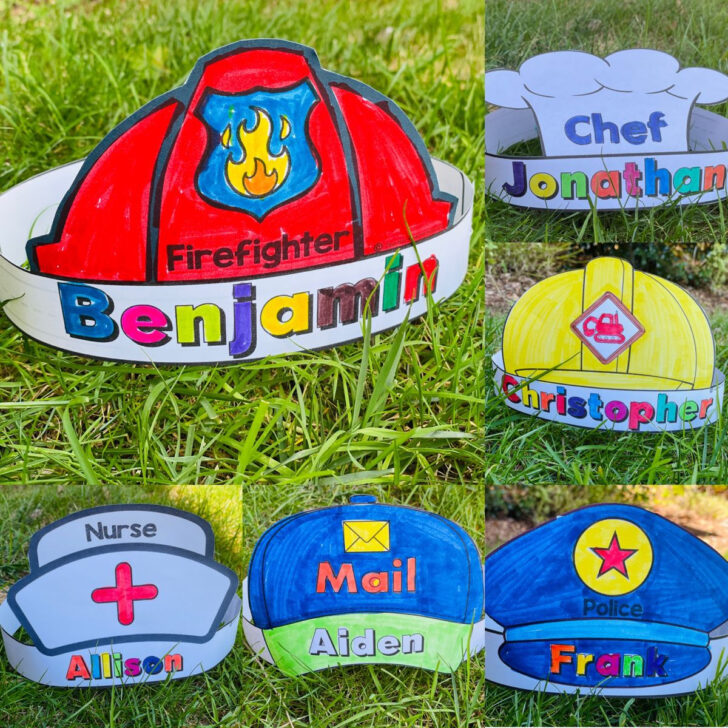 Free Printable Community Helpers Hat Template