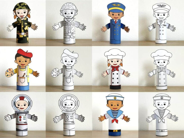 Free Printable Community Helper Puppets Template