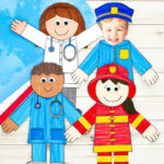 Community Helpers Craft   Template Included   Messy Little Monster For Free Printable Community Helper Puppets Template