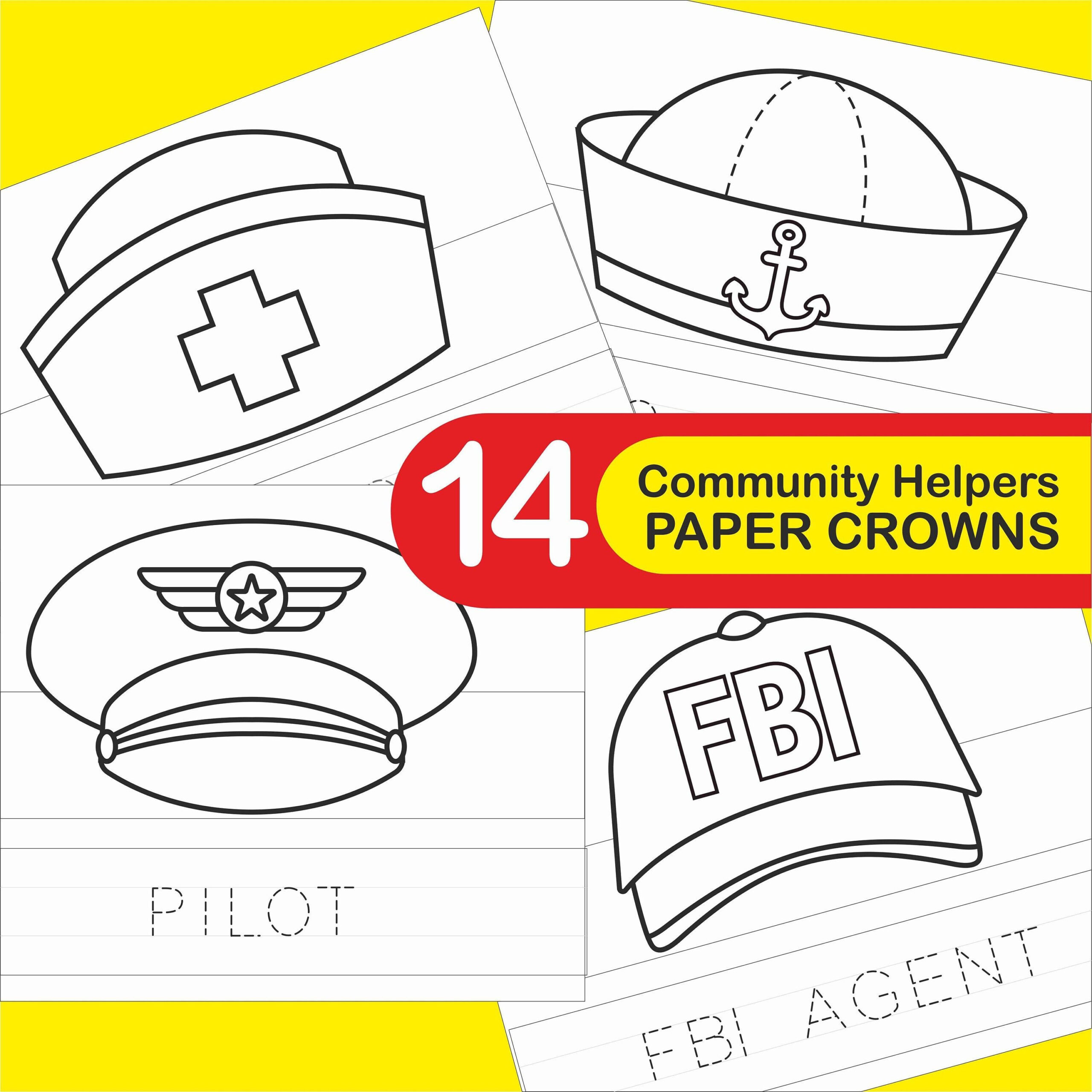 Community Helpers Hats Printables Free - Shop On Pinterest with regard to Free Printable Community Helpers Hat Template