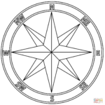 Compass Rose Coloring Page | Free Printable Coloring Pages In Free Printable Compass Rose Template