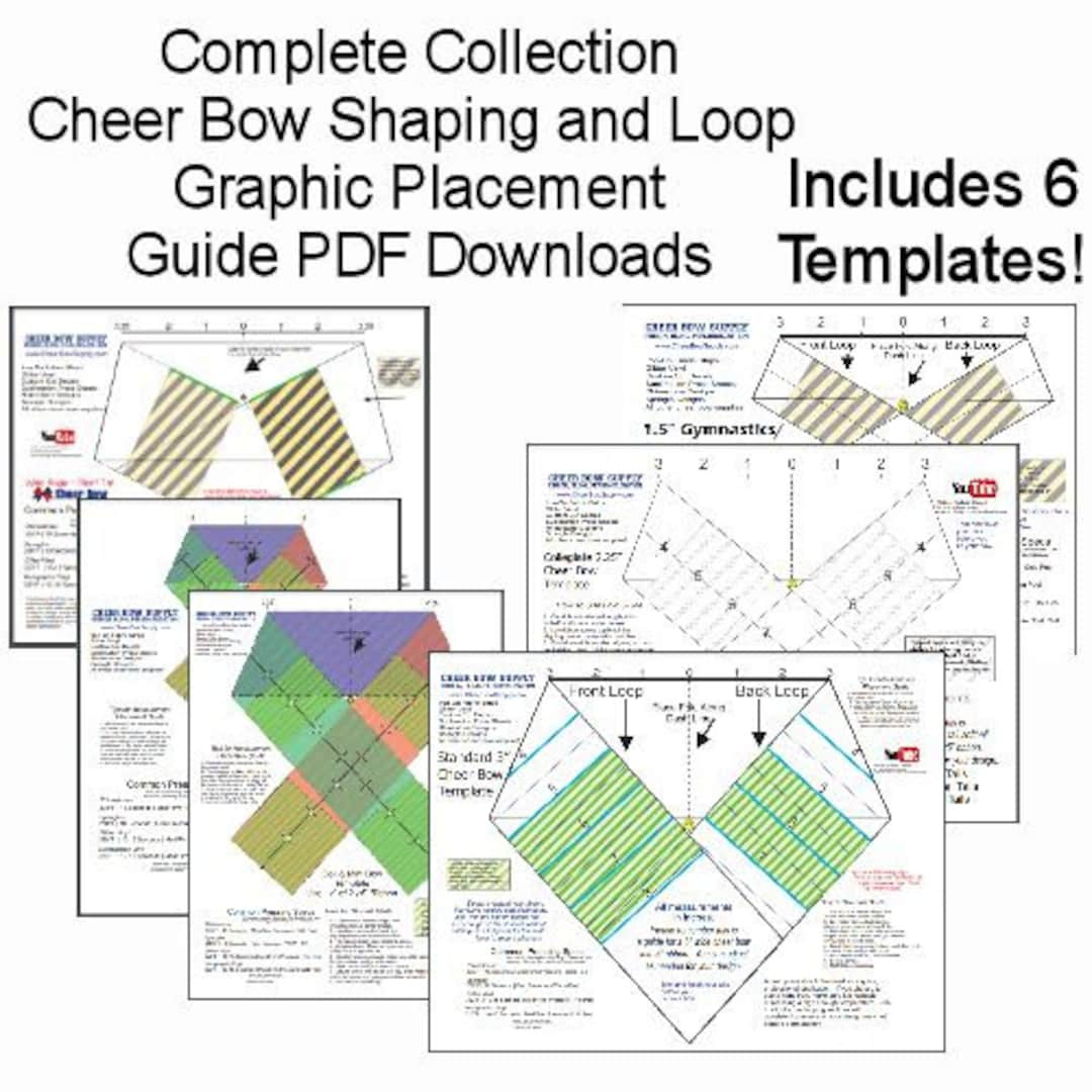 Complete Set Of Printable Cheer Bow Template And Loop Graphic pertaining to Free Printable Cheer Bow Template