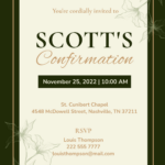 Confirmation Invitation Templates   Edit Online & Download With Free Printable Confirmation Invitation Template