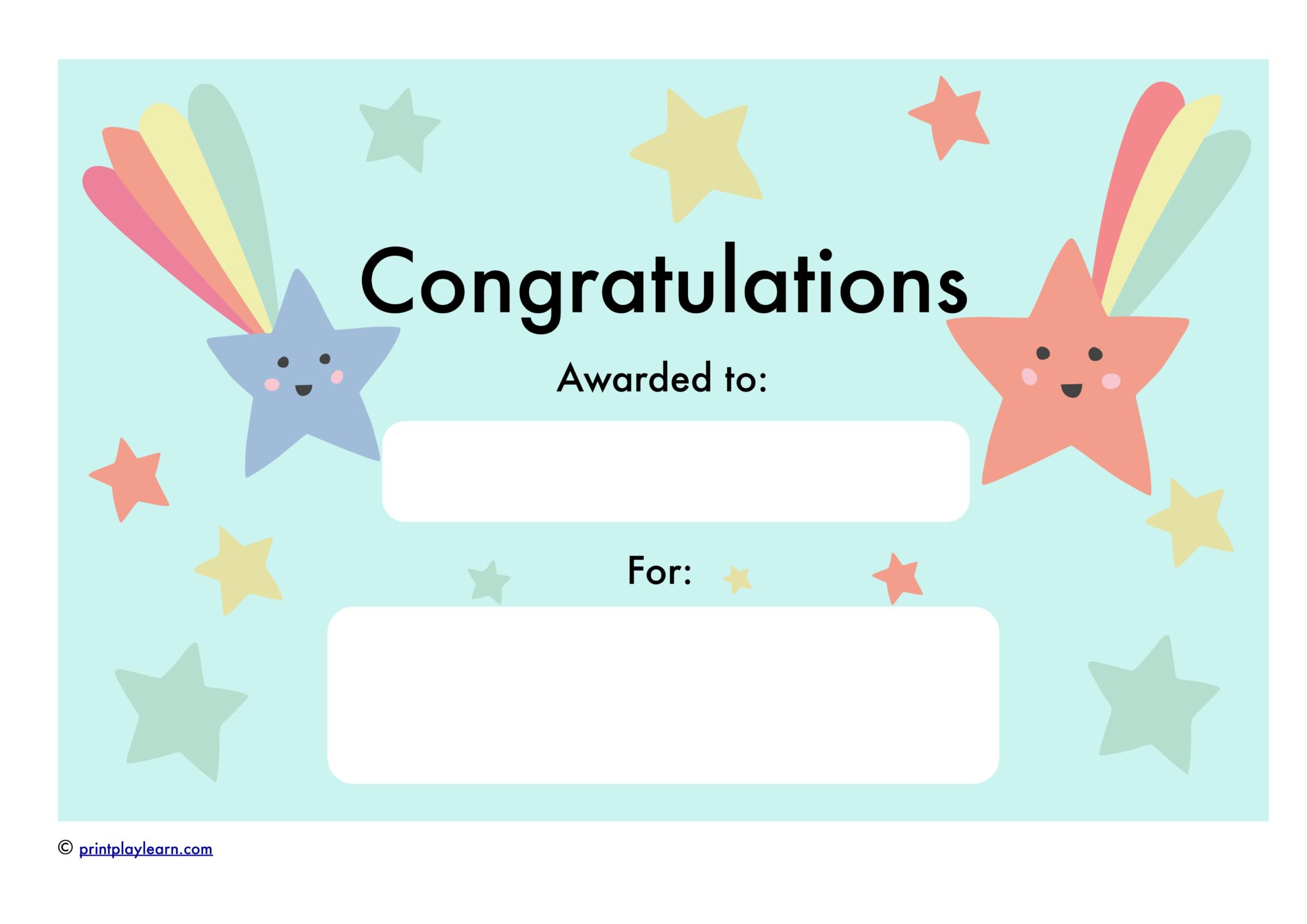 Congratulations Certificate - Printable Teaching Resources - Print in Free Printable Congratulations Certificate Template