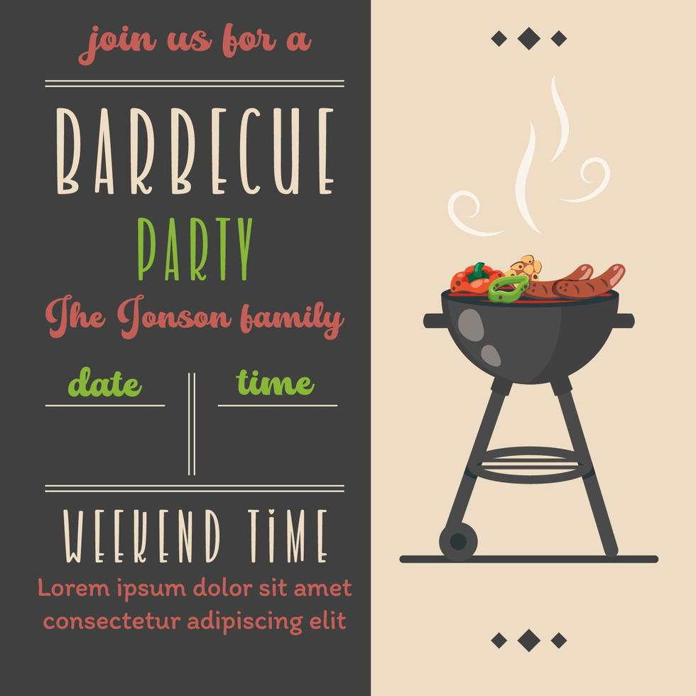 Cookout Invitation Vector Art, Icons, And Graphics For Free Download inside Free Printable Cookout Invitation Template