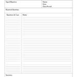 Cornell Notes Templates   15 Free Printables | Printabulls Inside Free Printable Cornell Notes Template