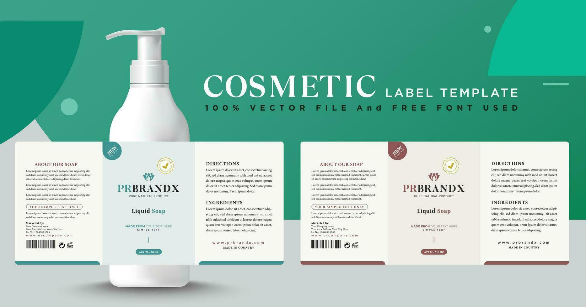 Cosmetic Label Template Vector Art, Icons, And Graphics For Free regarding Free Printable Cosmetic Label Template