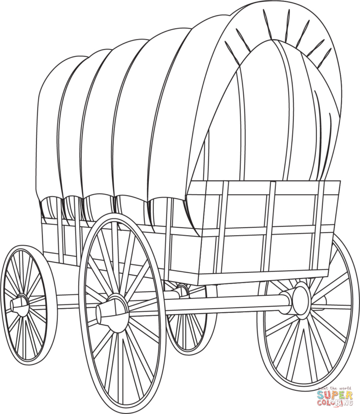 Free Printable Covered Wagon Template