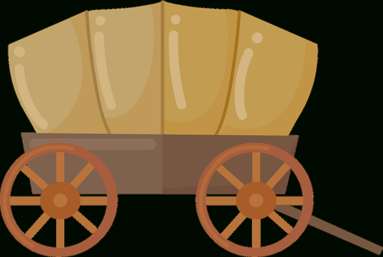 Covered Wagon - Free Vector Clipart Images On Creazilla throughout Free Printable Covered Wagon Template