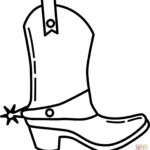 Cowboy Boot Coloring Page | Free Printable Coloring Pages With Free Printable Cowboy Boot Template