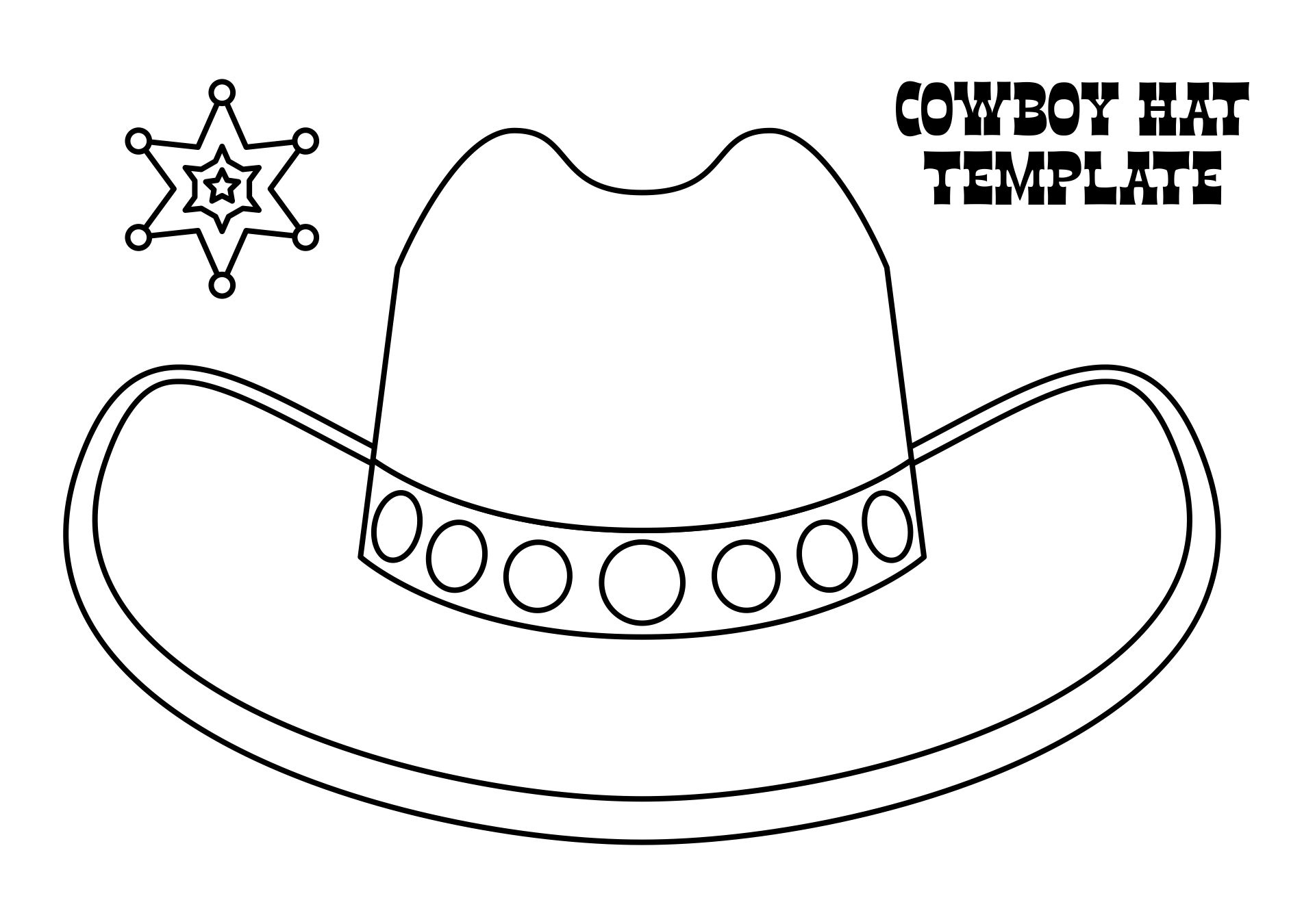 Cowboy Hat Template - 10 Free Pdf Printables | Printablee pertaining to Free Printable Cowboy Hat Template