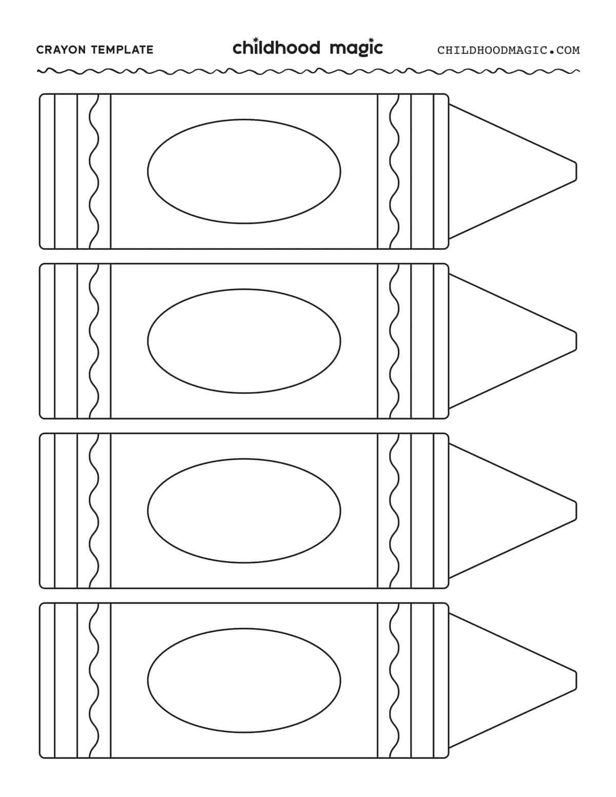 Crayon Template - Childhood Magic with Free Printable Crayola Crayon Template