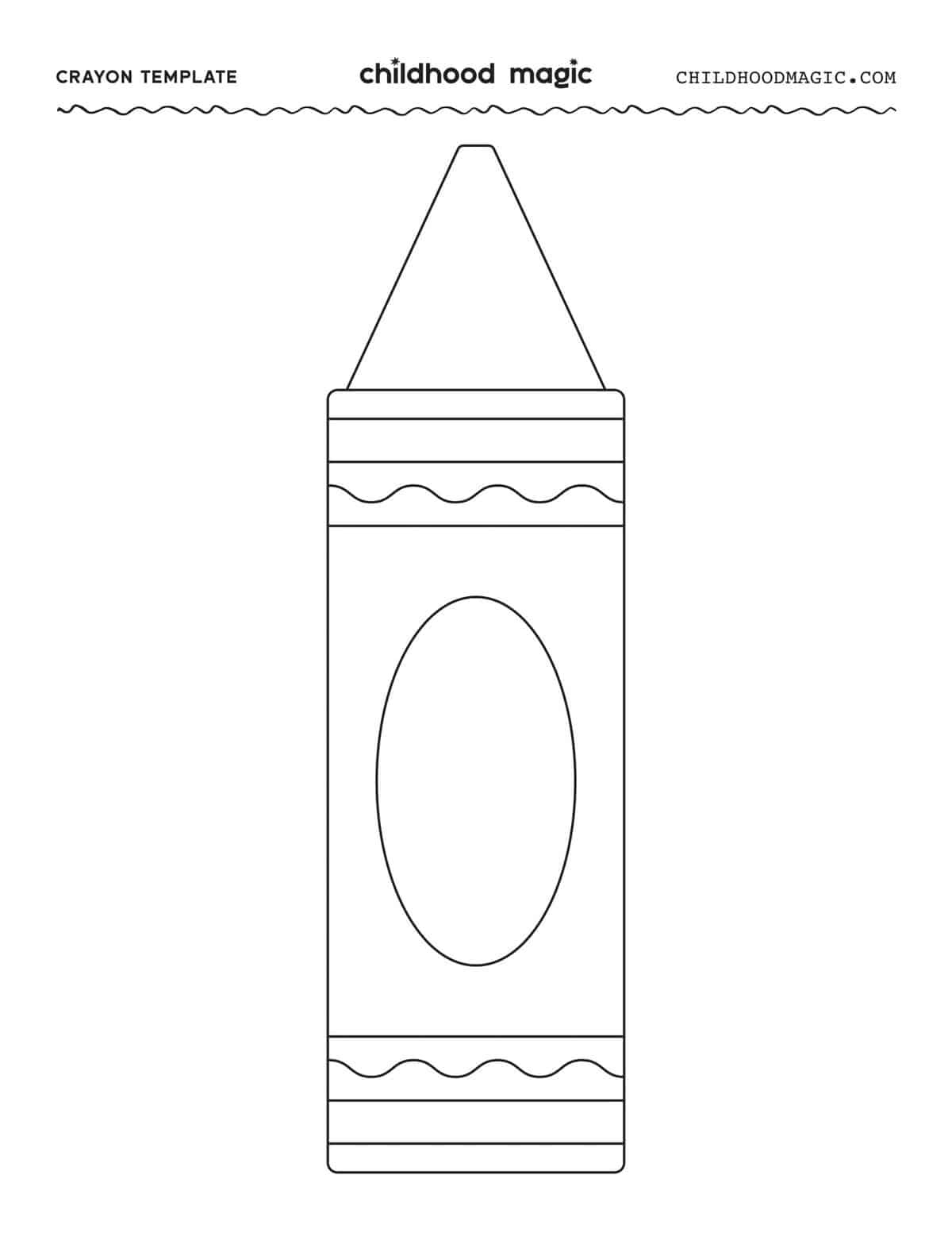 Crayon Template - Childhood Magic with Free Printable Crayola Crayon Template