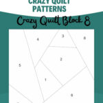 Crazy Quilt Block 8 Pintangle Crazy Quilt Patterns Pdf Printable Regarding Free Printable Crazy Quilt Template