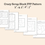 Crazy Scrap Quilt Block Pattern, Foundation Paper Piecing Pattern For Free Printable Crazy Quilt Template