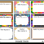 Create Custom Name Tag Templates   Online Maker Regarding Free Printable Blank Name Tags Template
