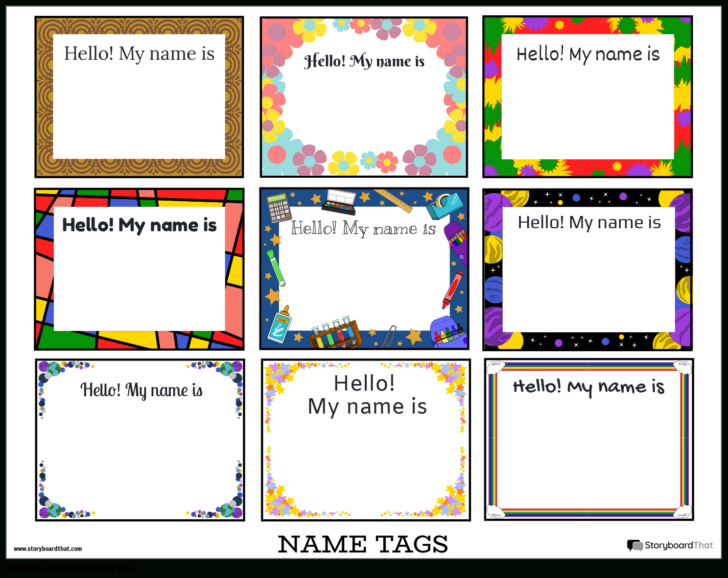 Free Printable Blank Name Tags Template