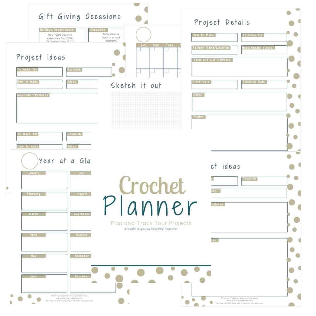 Crochet Planner - Free Download - Stitching Together within Free Printable Crochet Journal Template