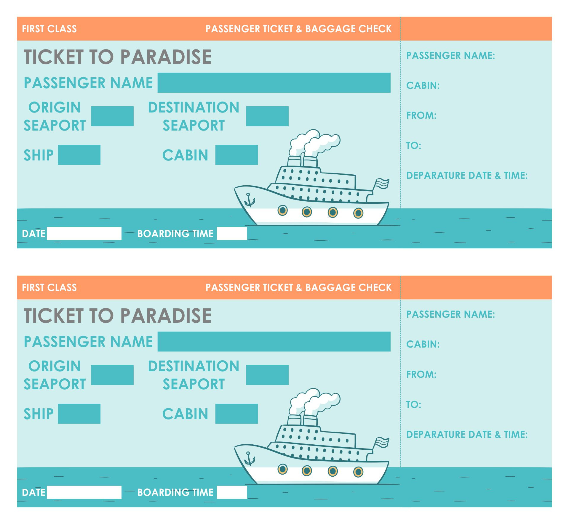 Cruise Ticket Template Free with regard to Free Printable Cruise Boarding Pass Template