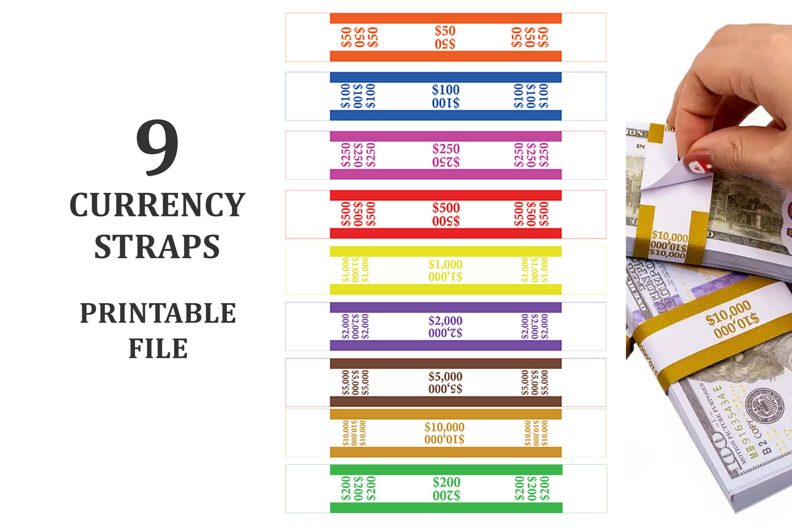 Currency Straps, Money Bands with regard to Free Printable Currency Strap Template