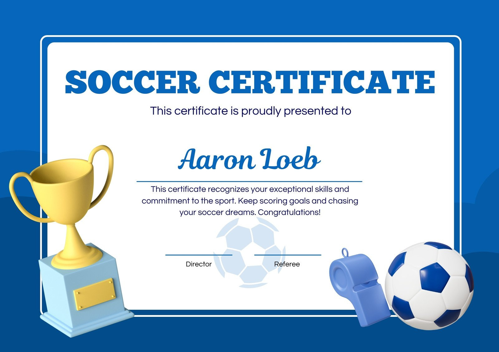 Customize 24+ Football Certificates Templates Online - Canva throughout Free Printable Football Certificate Template