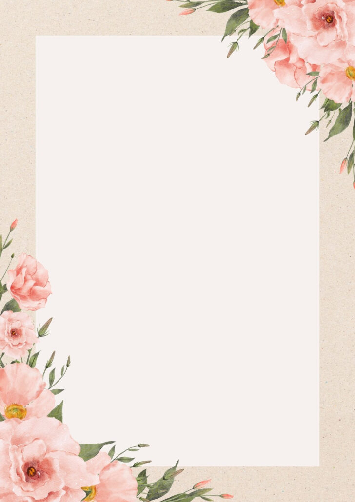 Free Printable Flower Border Template