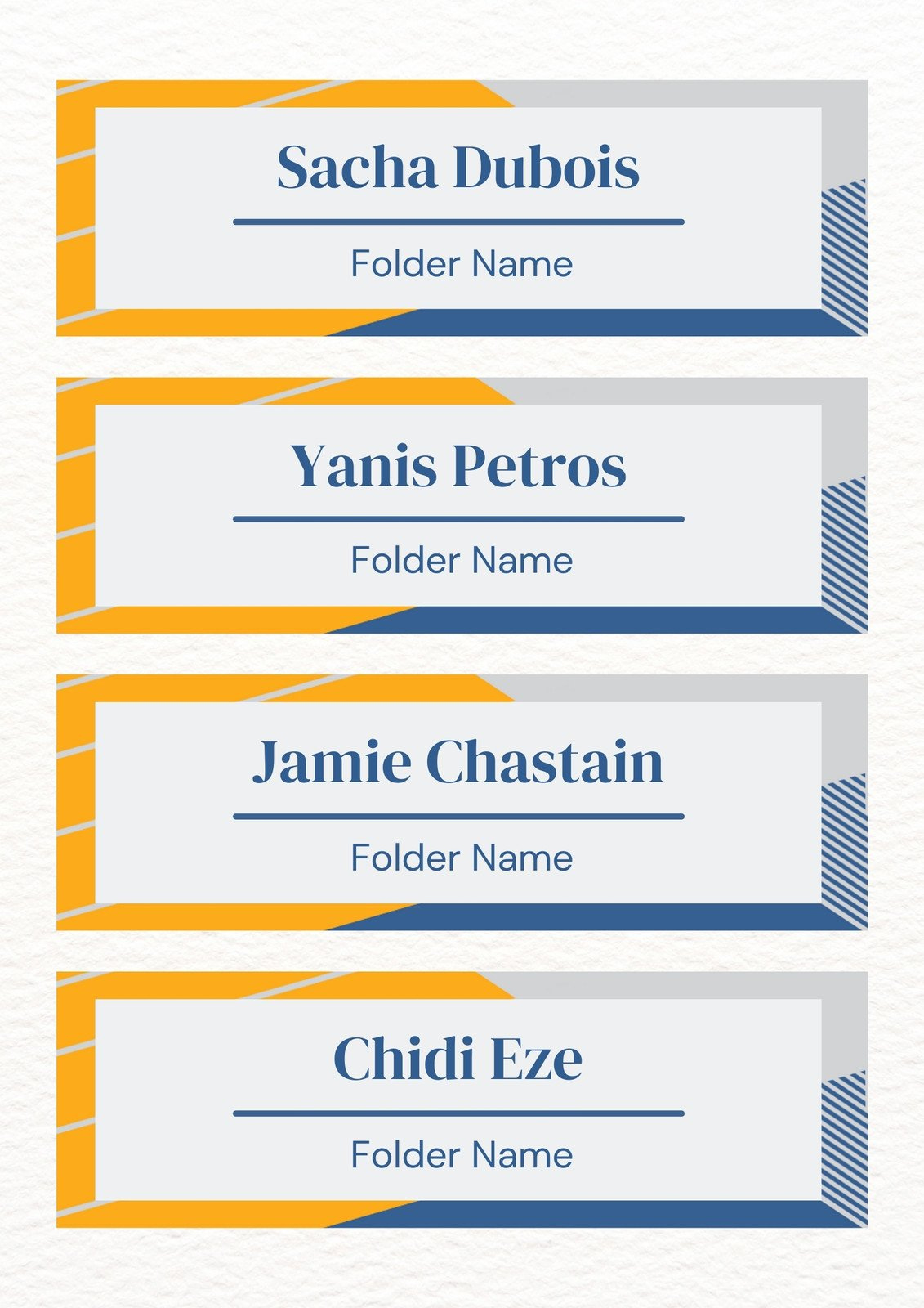 Customize 614+ Folder Labels Templates Online - Canva inside Free Printable File Cabinet Label Template