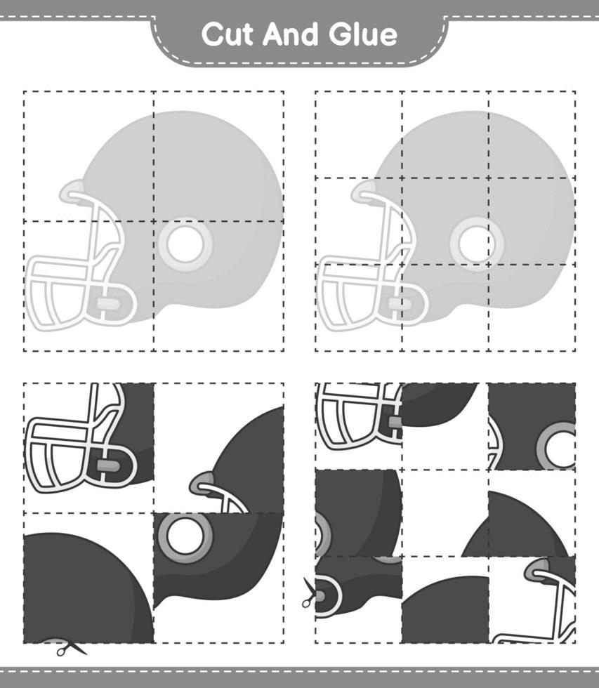 Cut And Glue, Cut Parts Of Football Helmet And Glue Them throughout Free Printable Football Helmet Template