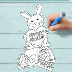 Cute Easter Bunny Cards (Free Printables!) Inside Free Printable Easter Cards Template