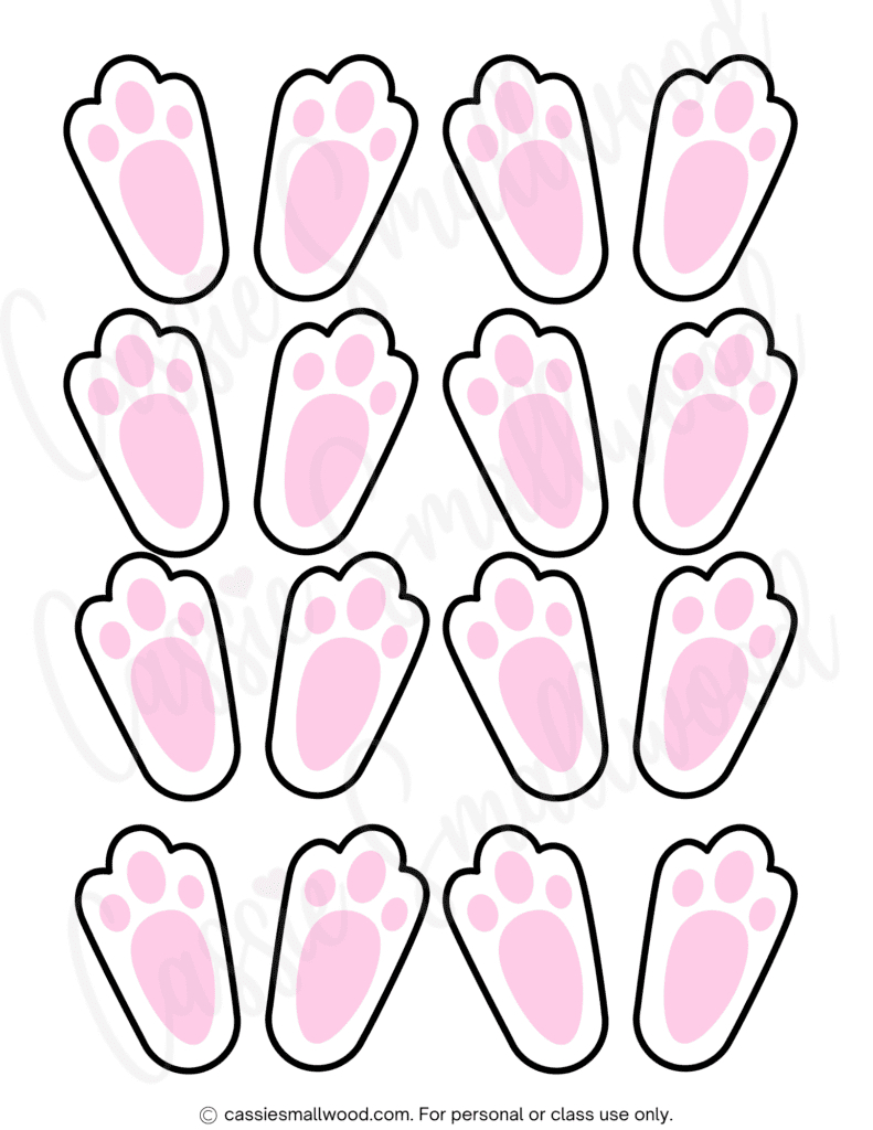 Cute Easter Bunny Feet Printable Template (Free!) - Cassie Smallwood regarding Free Printable Easter Bunny Feet Template