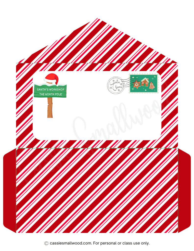 Cute Santa Envelopes (Free Printable) - Cassie Smallwood intended for Free Printable Envelope From Santa Template