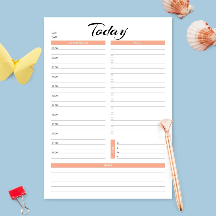 Free Printable Daily Appointment Schedule Template