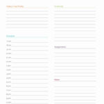 Daily Planner Template Printable Within Free Printable Daily Routine Template