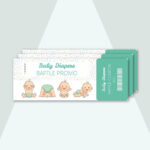 Diapers Raffle Ticket Template In Psd, Word, Illustrator, Indesign Intended For Free Printable Diaper Raffle Ticket Template Download