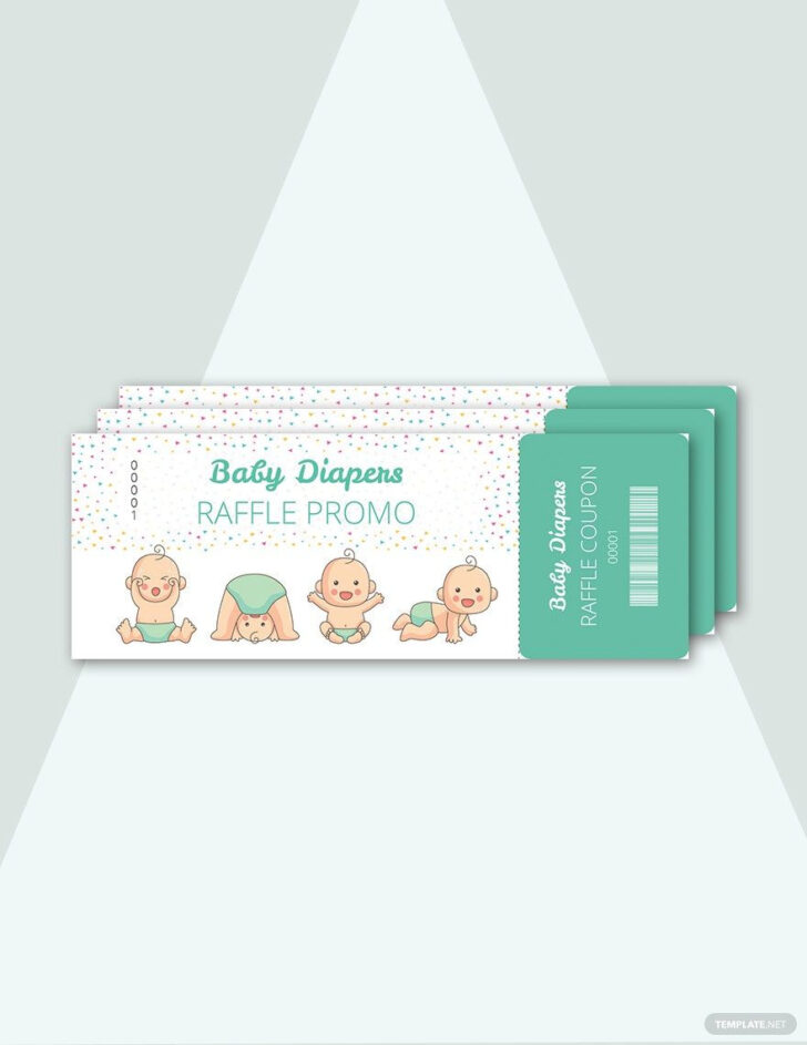 Free Printable Diaper Raffle Ticket Template Download