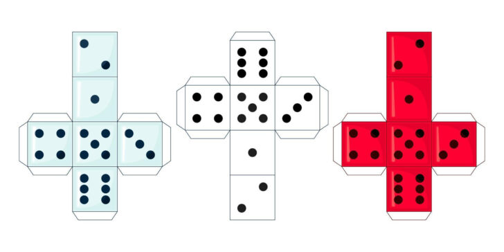 Free Printable Dice Template with Dots
