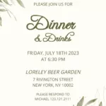 Dinner Invite Template   Free Dinner Party Invitation Templates Throughout Free Printable Dinner Party Invitations Template