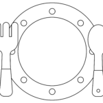 Dinner Plate Coloring Page | Free Printable Coloring Pages Regarding Free Printable Dinner Plate Template