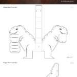 Dinosaur Diy T Rex Paper Puppet   M. Gulin   Papercrafts Prints Regarding Free Printable Dinosaur Paper Bag Puppet Template