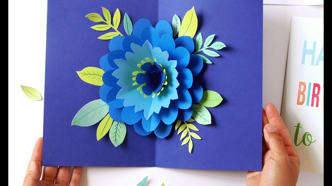 Diy Happy Mother&amp;#039;S Day Card With Pop Up Flower - A Piece Of Rainbow in Free Printable Flower Pop Up Card Template