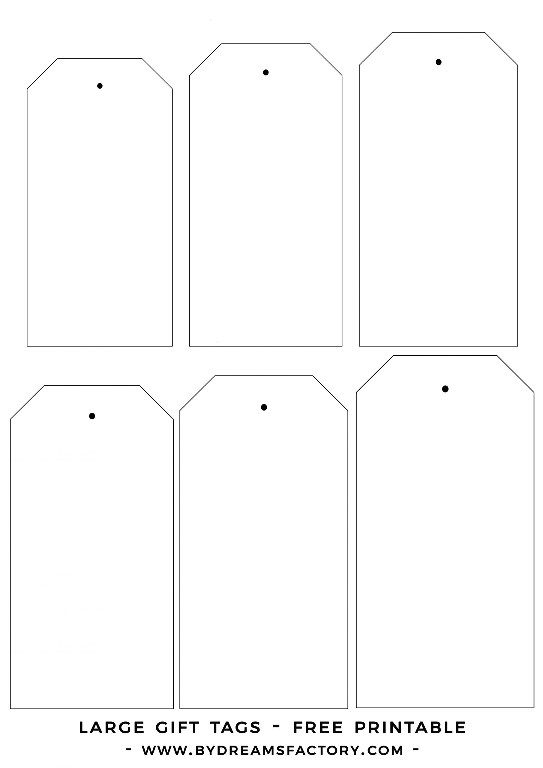 Diy Large Gift Tags - Free Printable! - Dreams Factory intended for Free Printable Blank Gift Tag Template