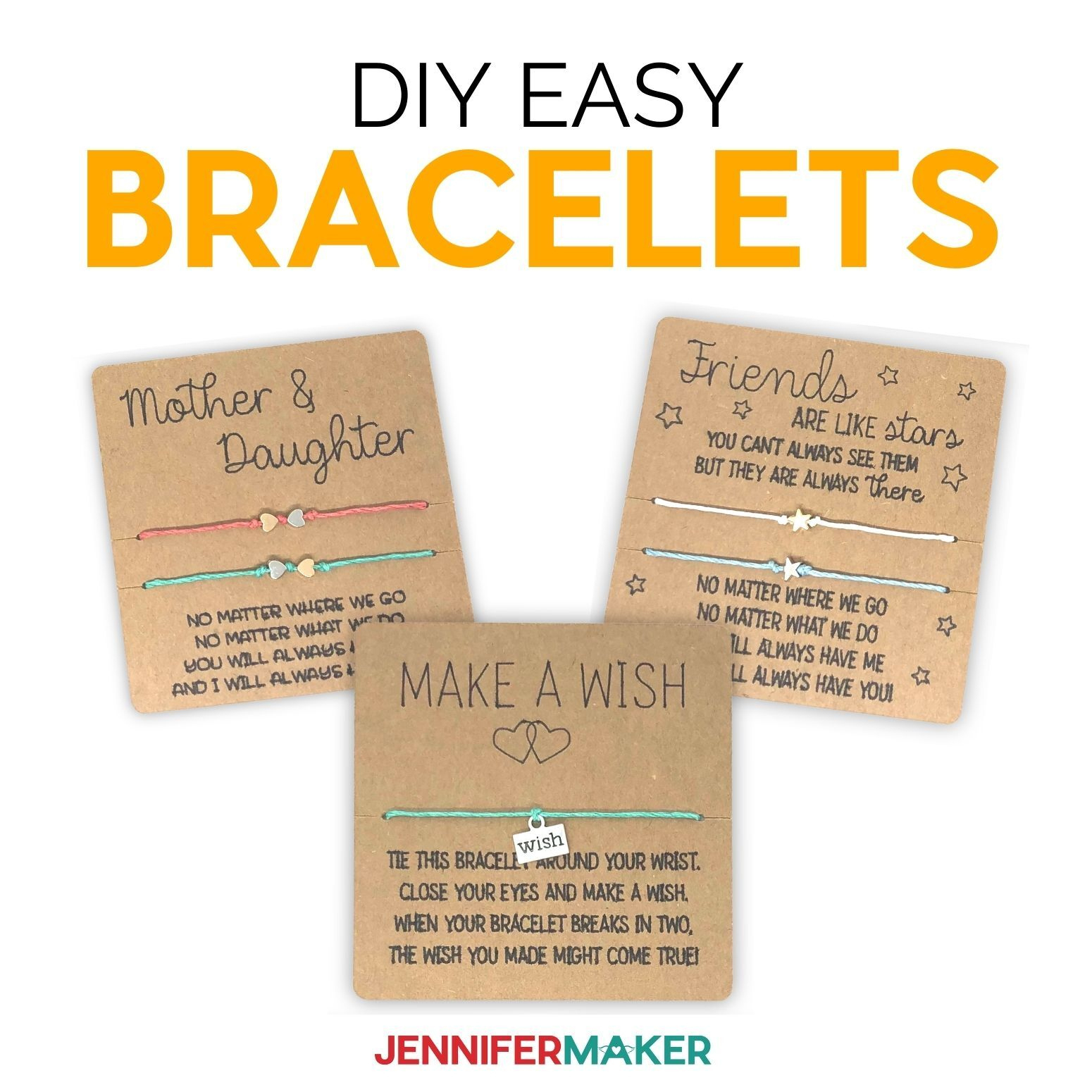 Diy Wish Bracelets: Easy Gifts For Classmates &amp;amp; Friends - Jennifer with regard to Free Printable Bracelet Card Template