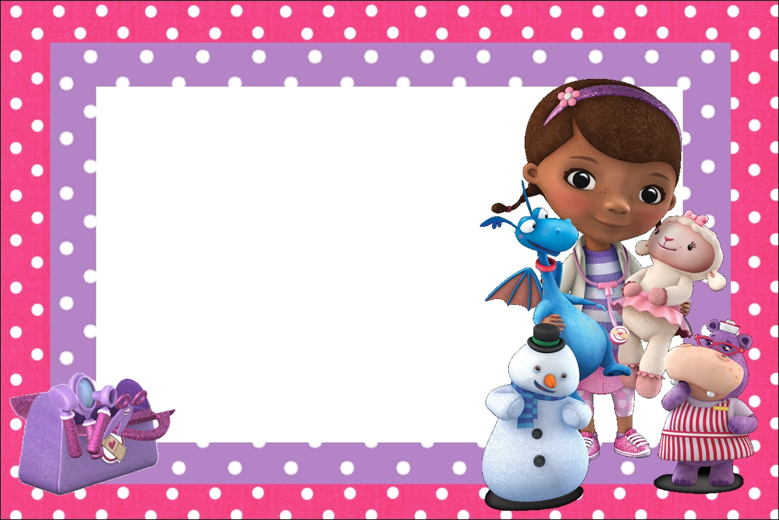 Doc Mcstuffins: Free Printable Invitations. - Oh My Fiesta! In English in Free Printable Doc Mcstuffins Invitations Template