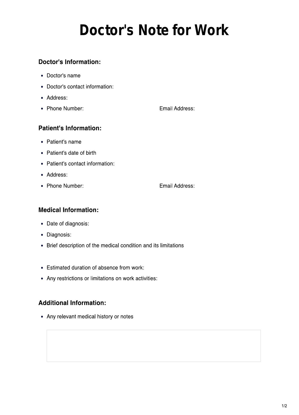 Doctors Note For Work Template &amp;amp; Example | Free Pdf Download pertaining to Free Printable Doctors Note For Work Template