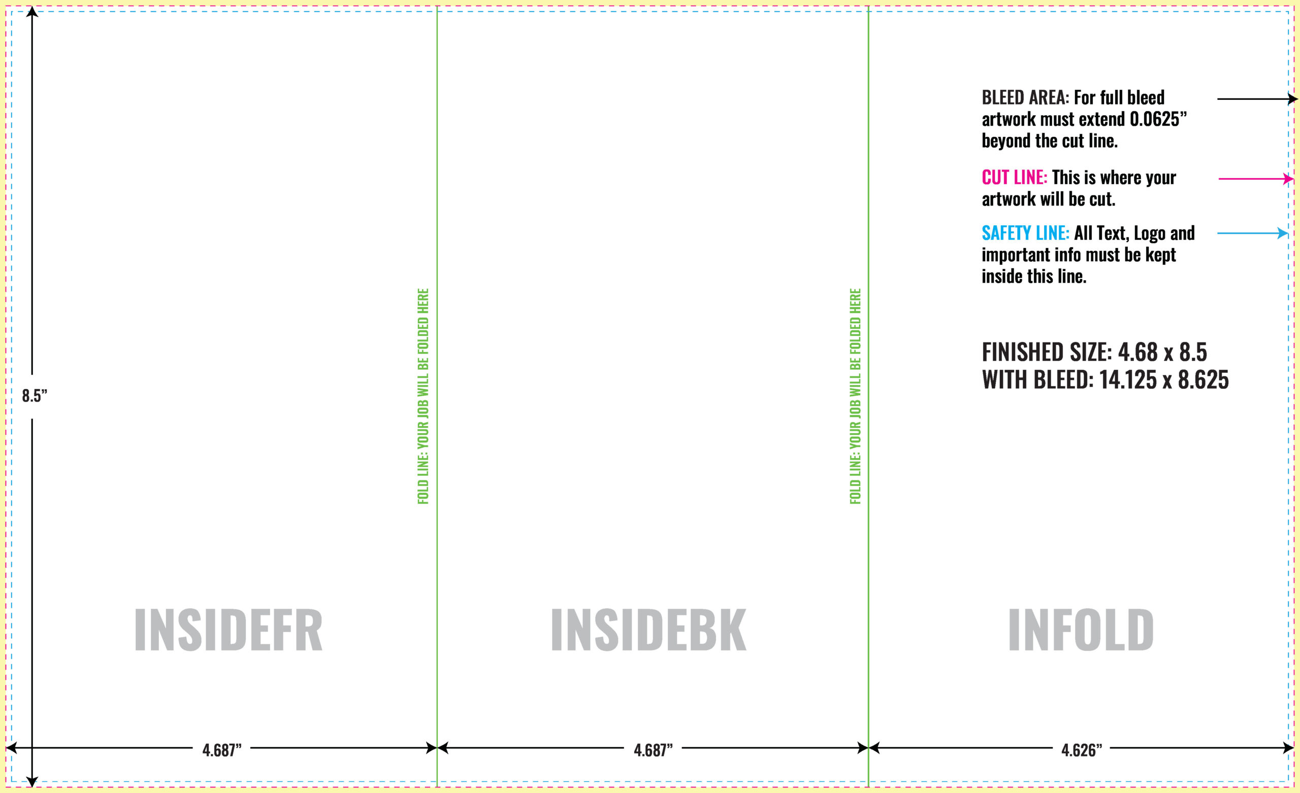 Download Free 8.5&amp;quot; X 14&amp;quot; Pdf Brochure Template| Printmagic in Free Printable Blank Brochure Template