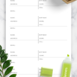 Download Printable Address Book Template Pdf Regarding Free Printable Address Book Template