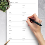 Download Printable Address Book Template Pdf Within Free Printable Address Book Template